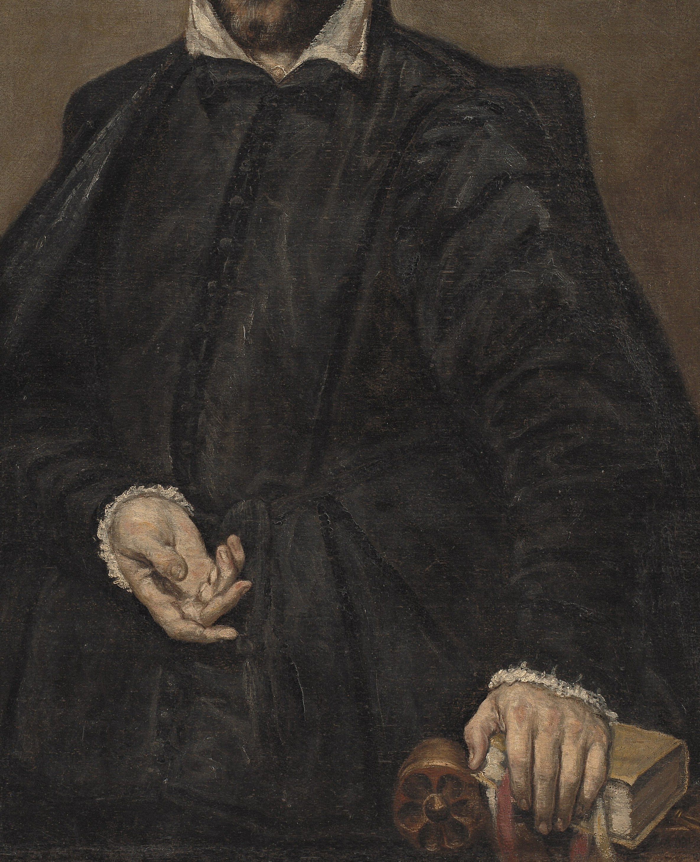 The voluminous dark robe was also a sign of wealth.