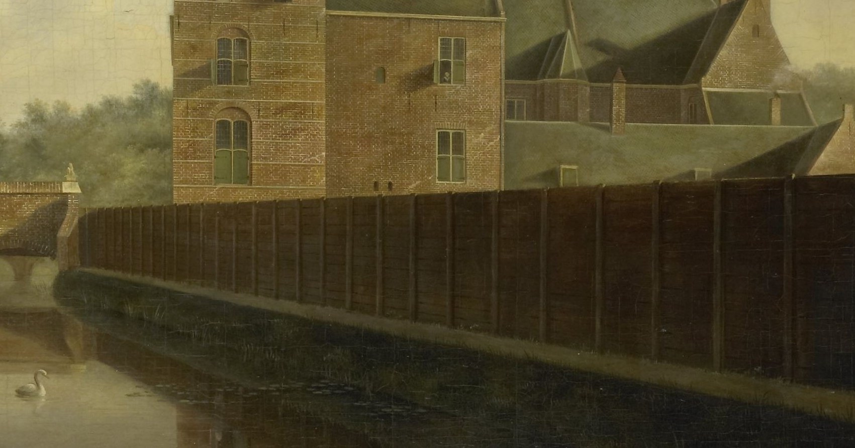 The canal reflects a peaceful, doubled image.