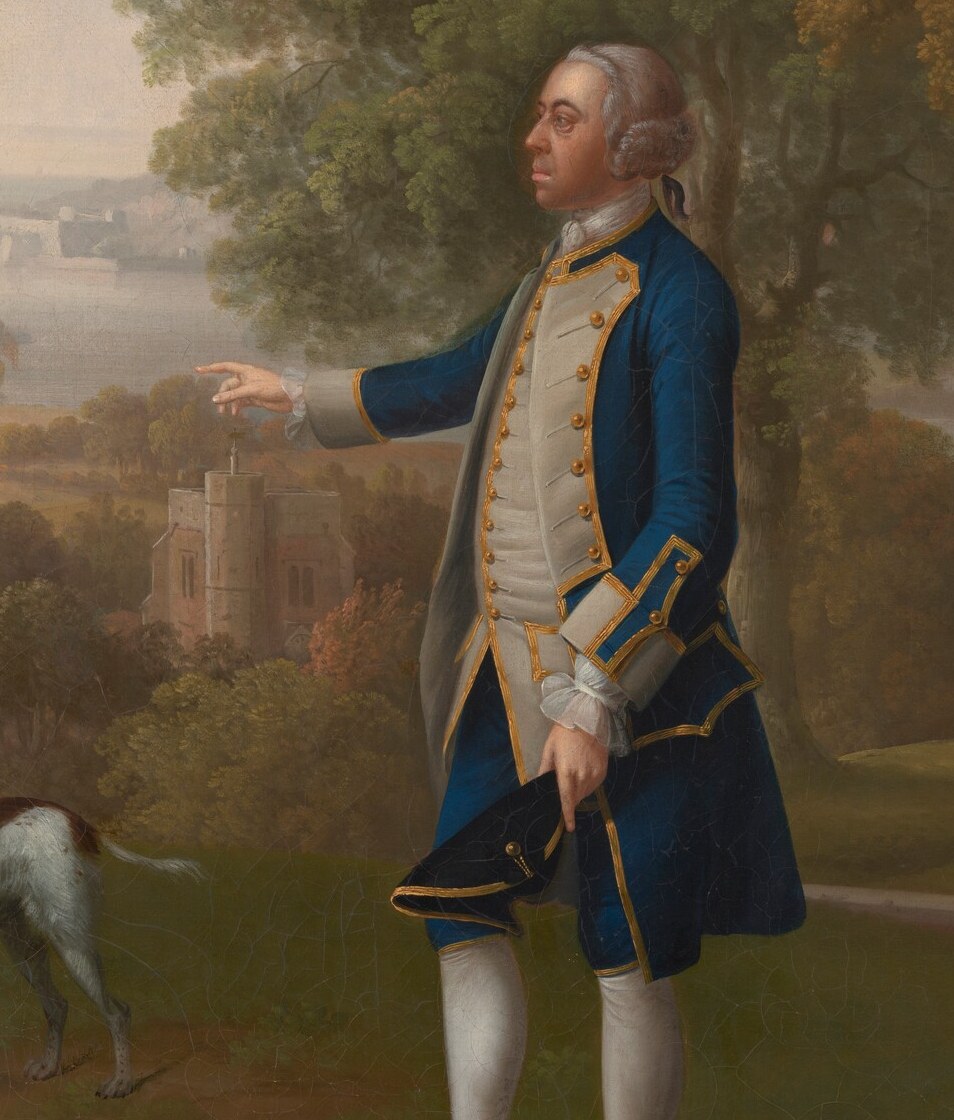 Look closely at Captain Stancombe's blue uniform.