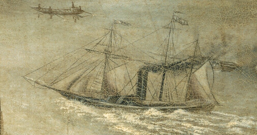 The detailed rigging and sails suggest maritime activity and trade, adding a layer of realism to the fantastical setting.