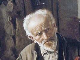 His direct gaze and furrowed brow suggest a more intense focus on the matter at hand.