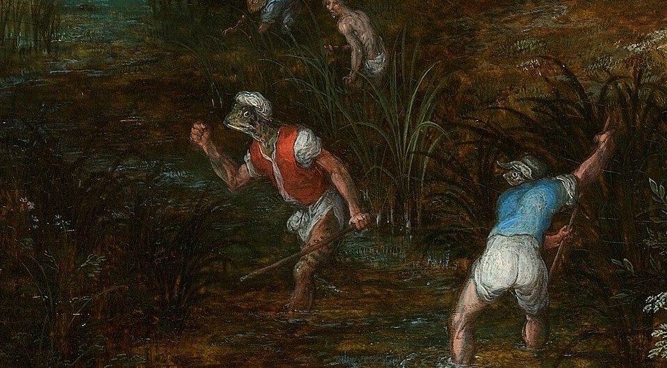 They taunt her, stirring the sacred water.