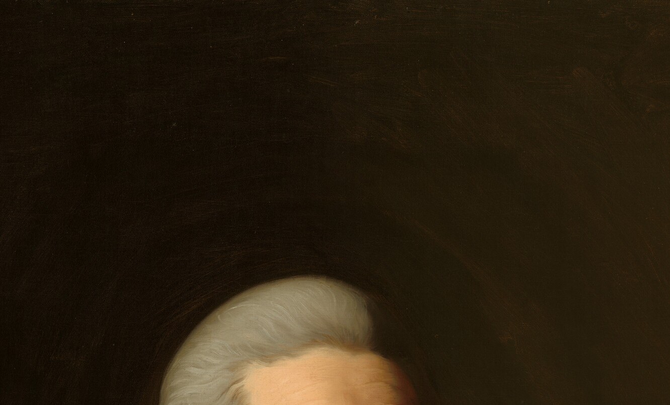 The fashionable short-queue wig places Amory precisely in pre-Revolutionary Boston elite society , a social marker as legible as a uniform