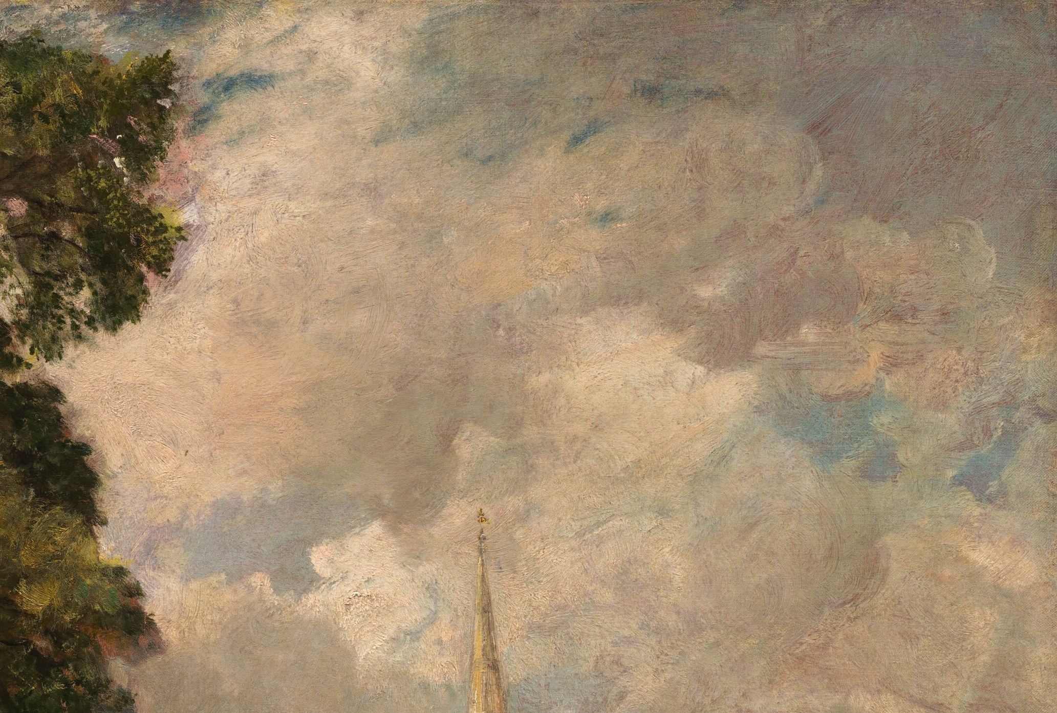 He worked quickly to record changing weather in paint.