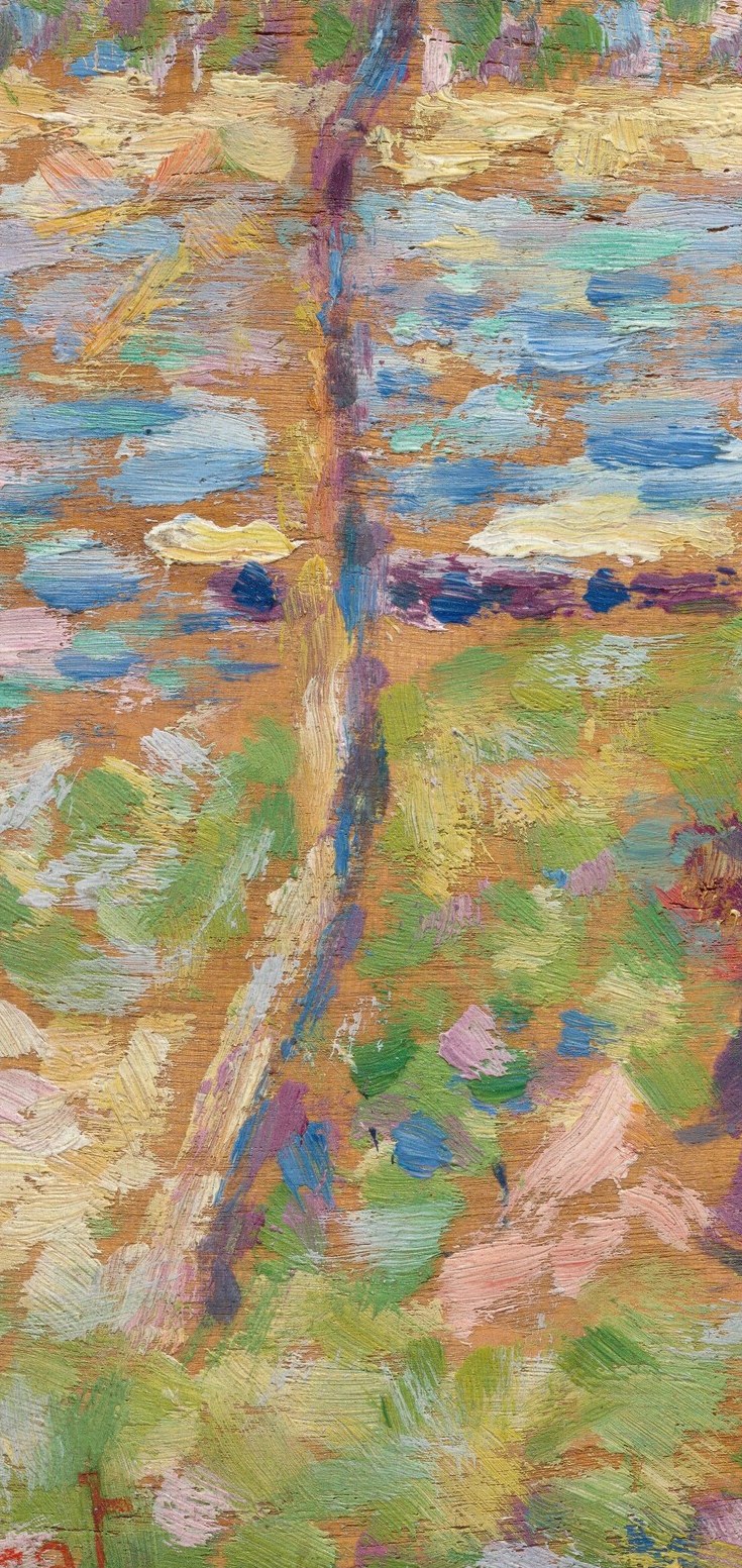 The artist, Georges Seurat, focused on light and shadow.