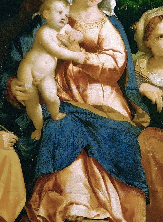 The work, painted in 1522, is a 'Sacred Conversation'.