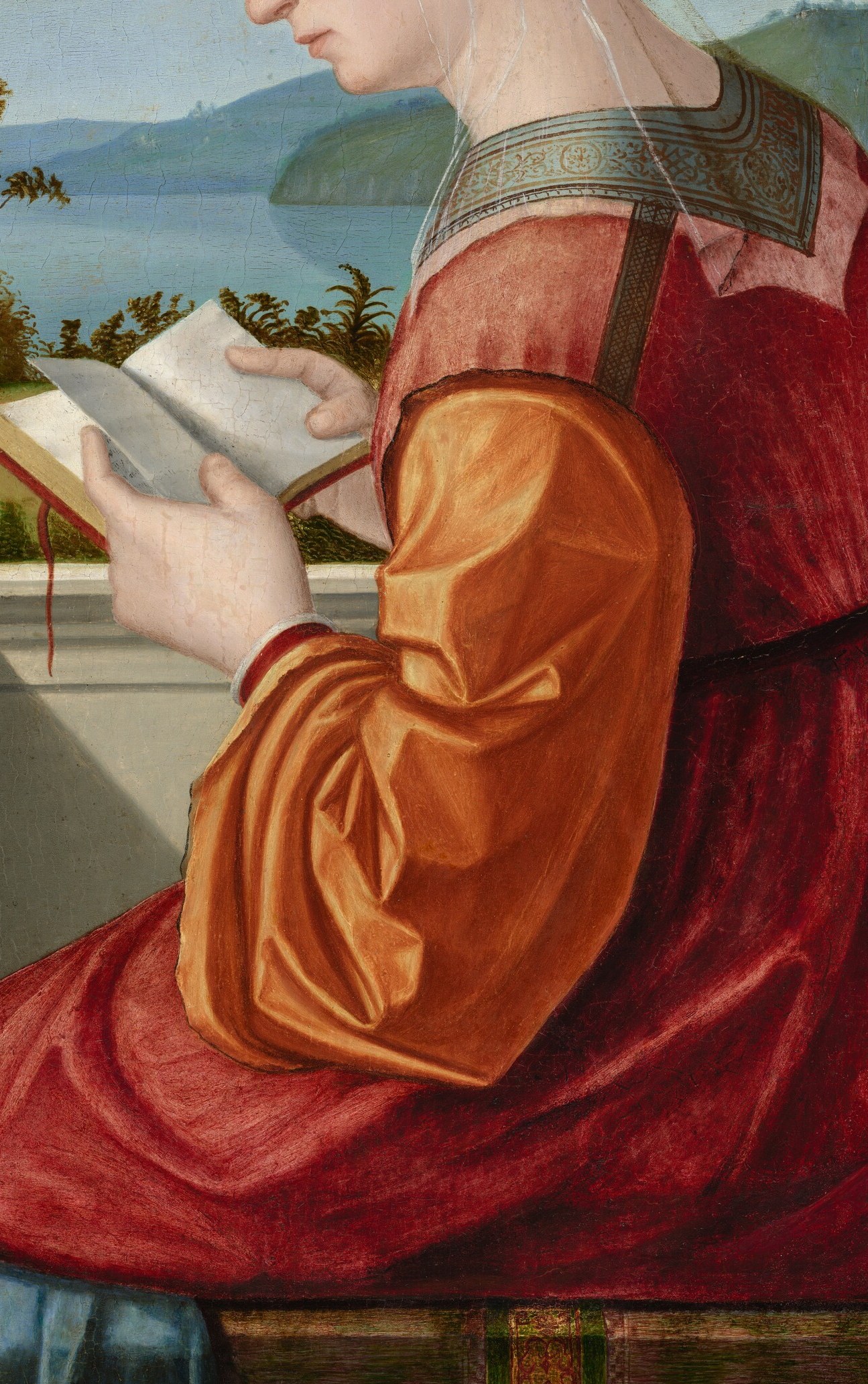 This is the Virgin Mary, deep in thought.