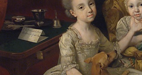 The royal children were painted during the late Rococo period.