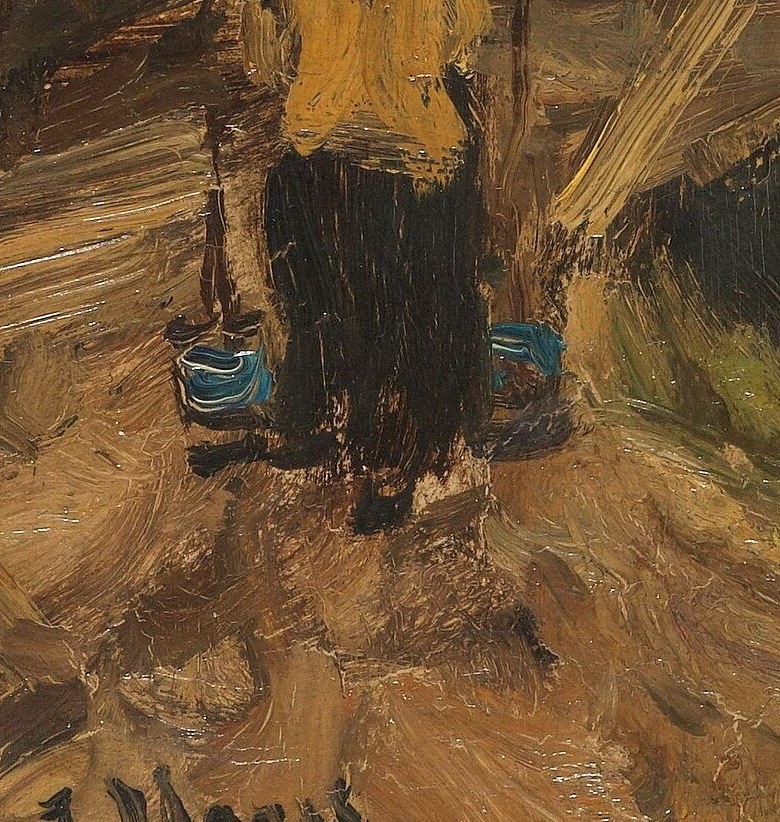 A figure stands on the wooden bridge, lost in thought.