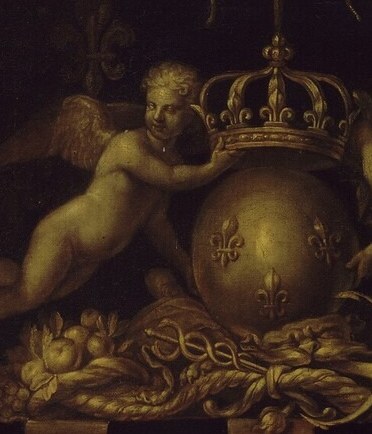 Look closely at the cherubs above their heads.