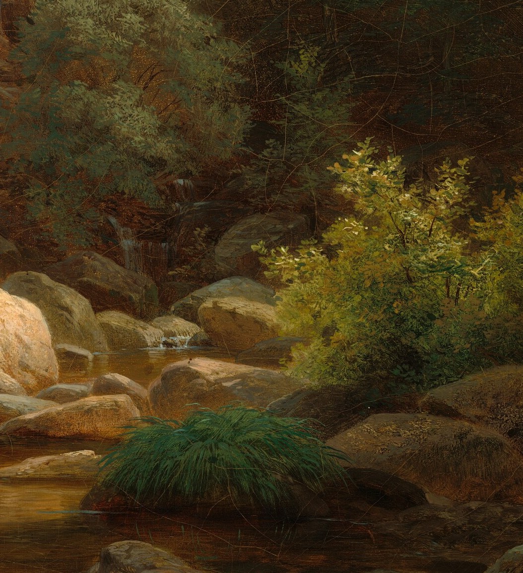 Notice the detailed light on the water and rugged rocks.