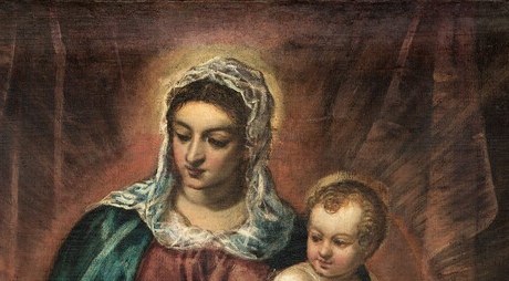 The expression is neither triumphant nor remote , it is maternal and slightly melancholic, the closest human point of contact in a painting about divine intercession.