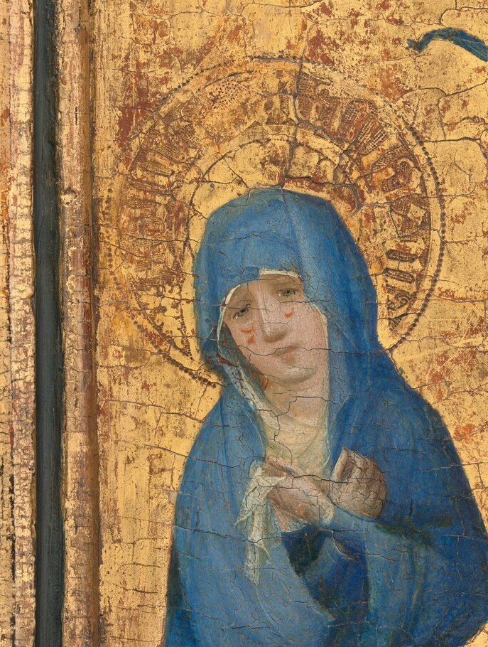 The patron paid for that blue. The artist gave it to her grief.