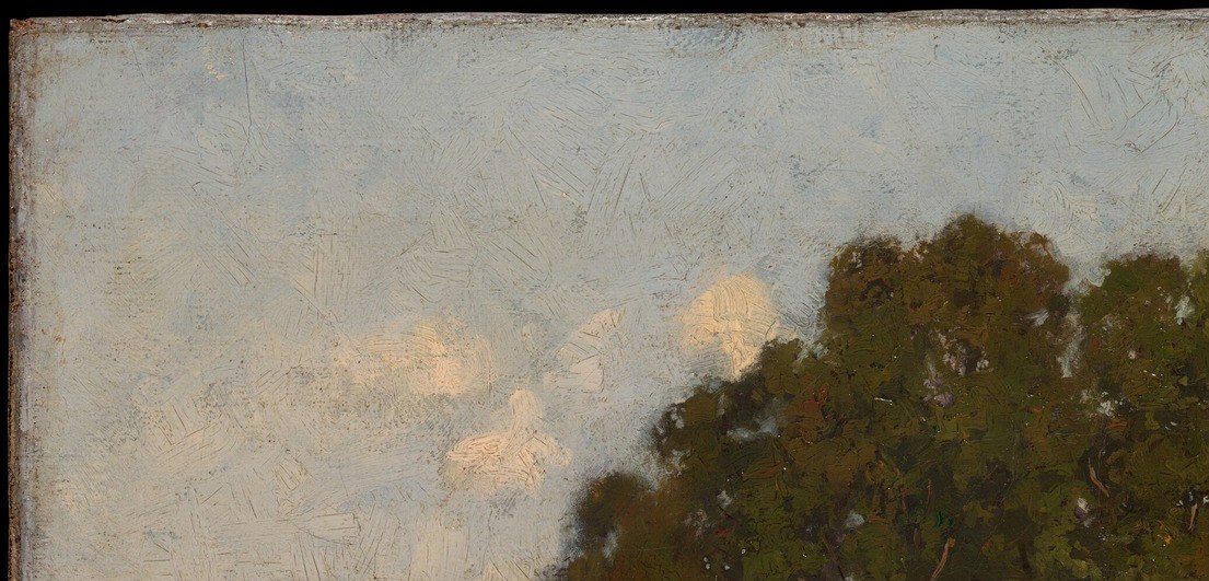 His brushstrokes show light filtering through clouds.