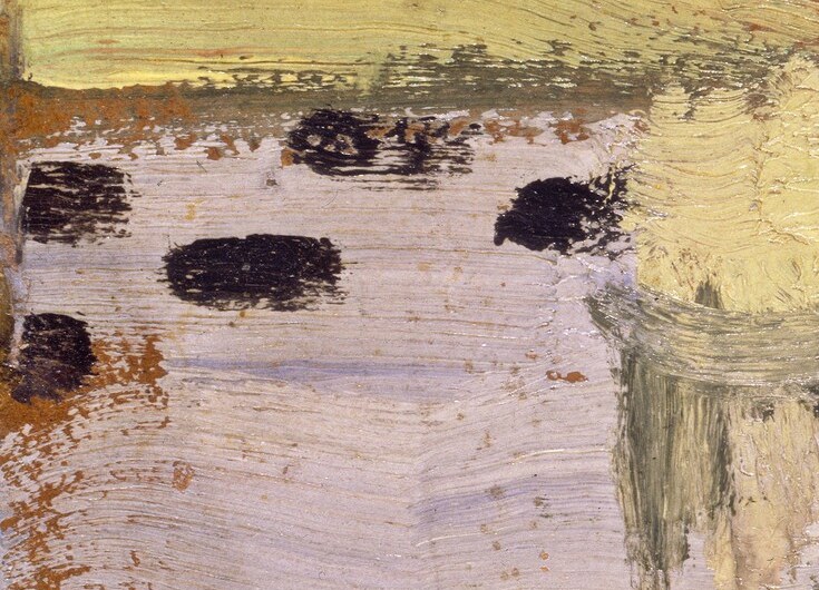 This emphasizes the paint itself, not just the scene.