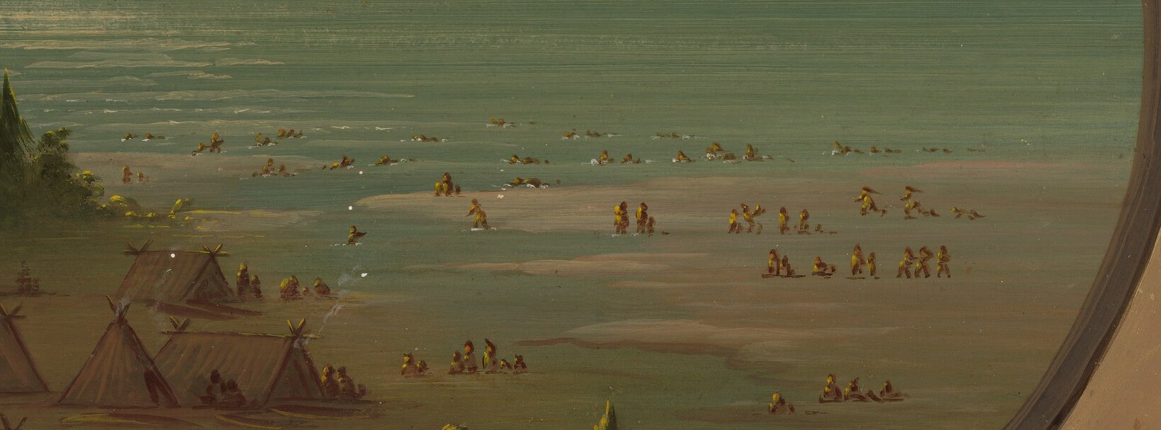 He painted what he saw: daily rituals, like communal bathing.