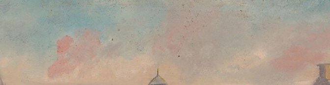 Look past the columns, into the receding city.