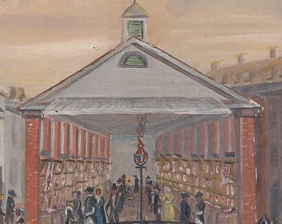Classical columns for a fish stall. That was the ambition.