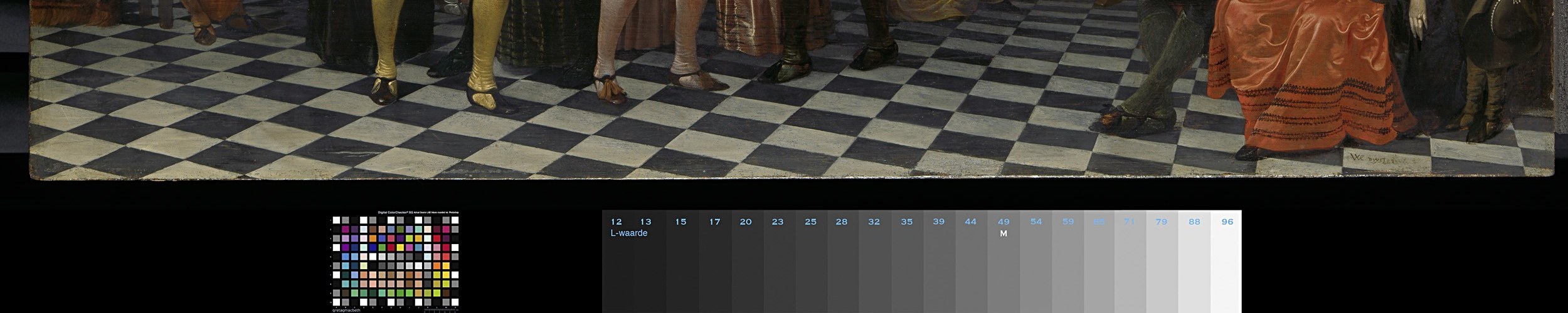 The patterned floor was also a common design element.