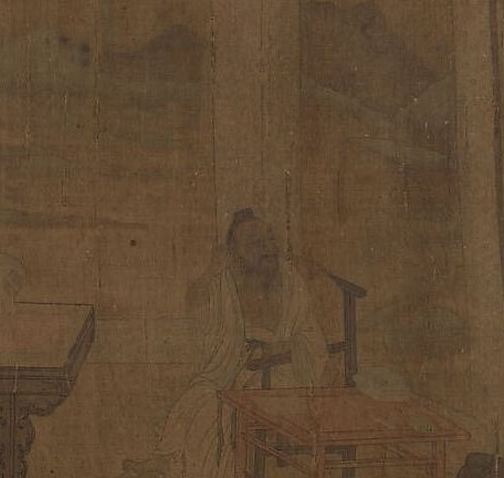 The painting's central protagonist , his relaxed, slightly slumped posture signals private leisure rather than public ceremony, making his body language the emotional anchor of the whole scene.