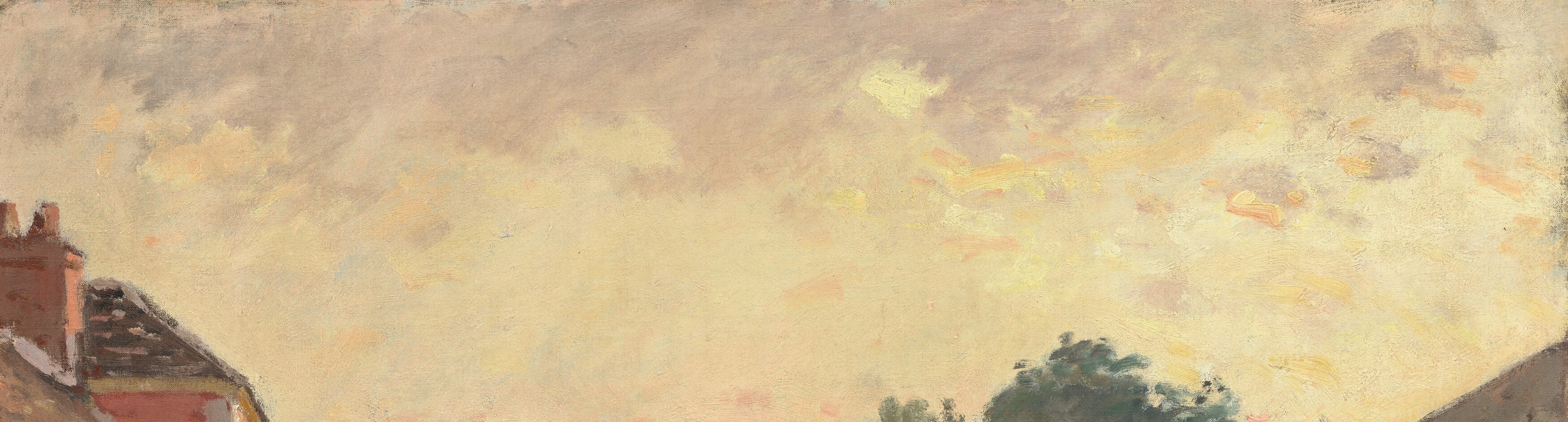 The light and colors capture a tranquil afternoon near Paris.