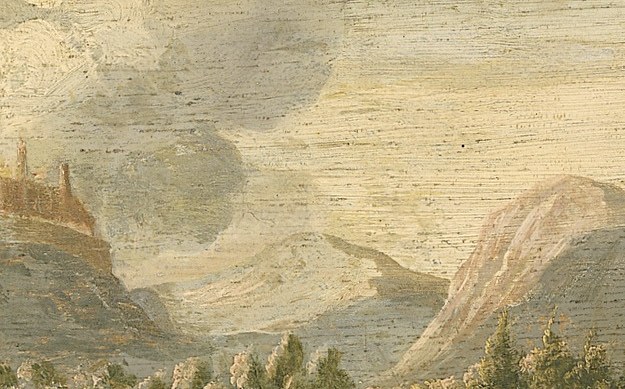 But look closely at the distant fortified hill.