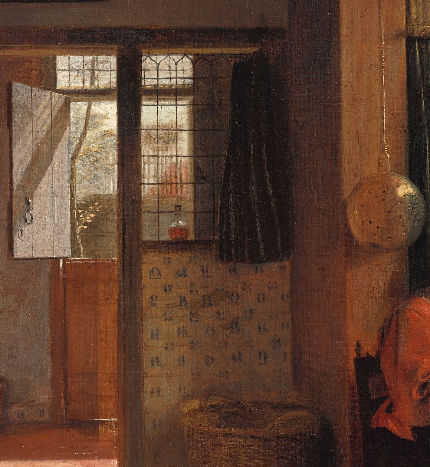 De Hooch uses light and open doorways to create depth.