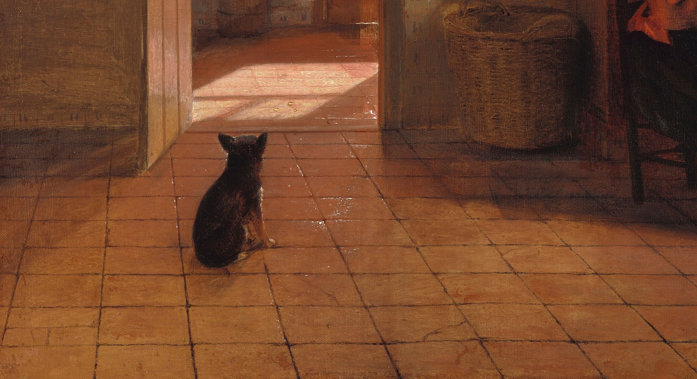 It’s a quiet moment, but notice the light on the floor.