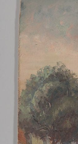 Marginal vegetation suggests the scene is at the edge of the city's built fabric, where the rural and urban still overlapped in the 1870s