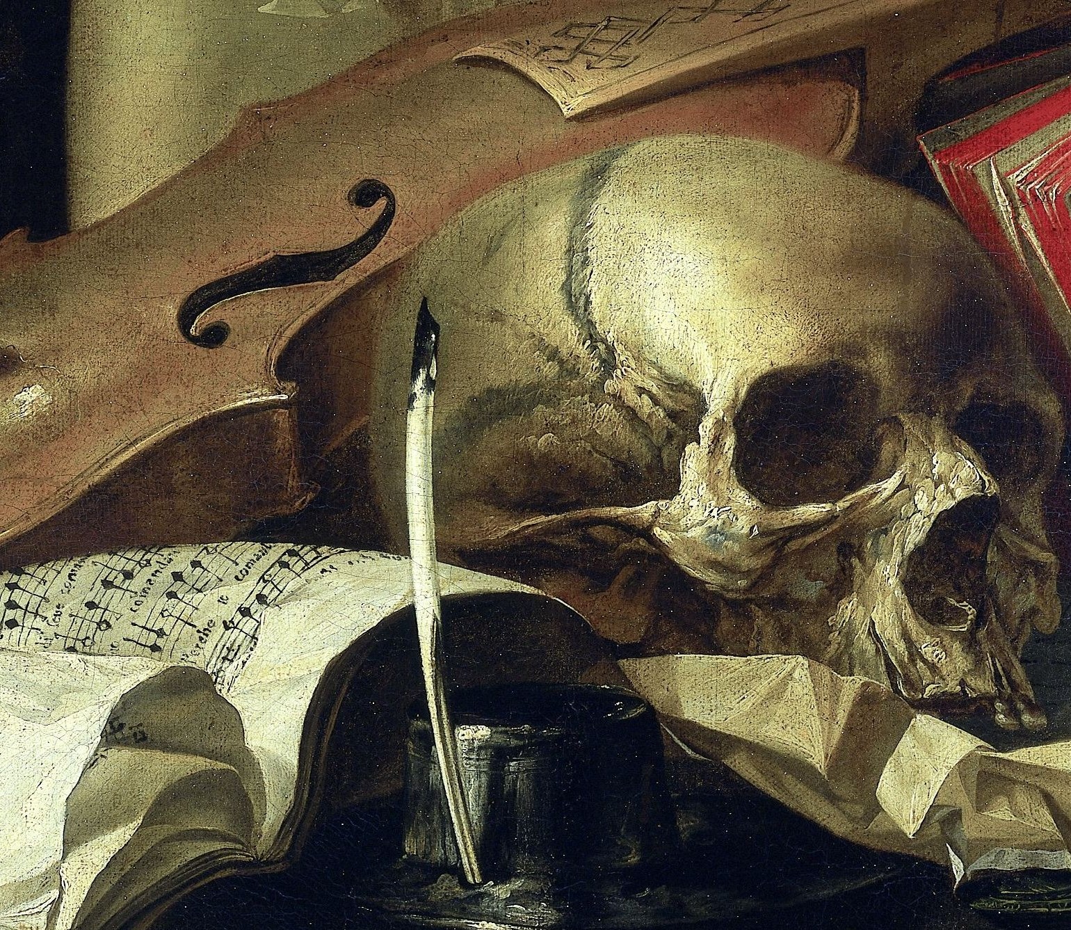 You can still read the open book. A lifetime of learning, set down mid-sentence.