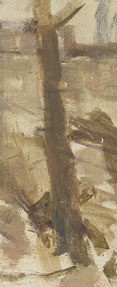 This was painted en plein air, or outdoors, in a single session.