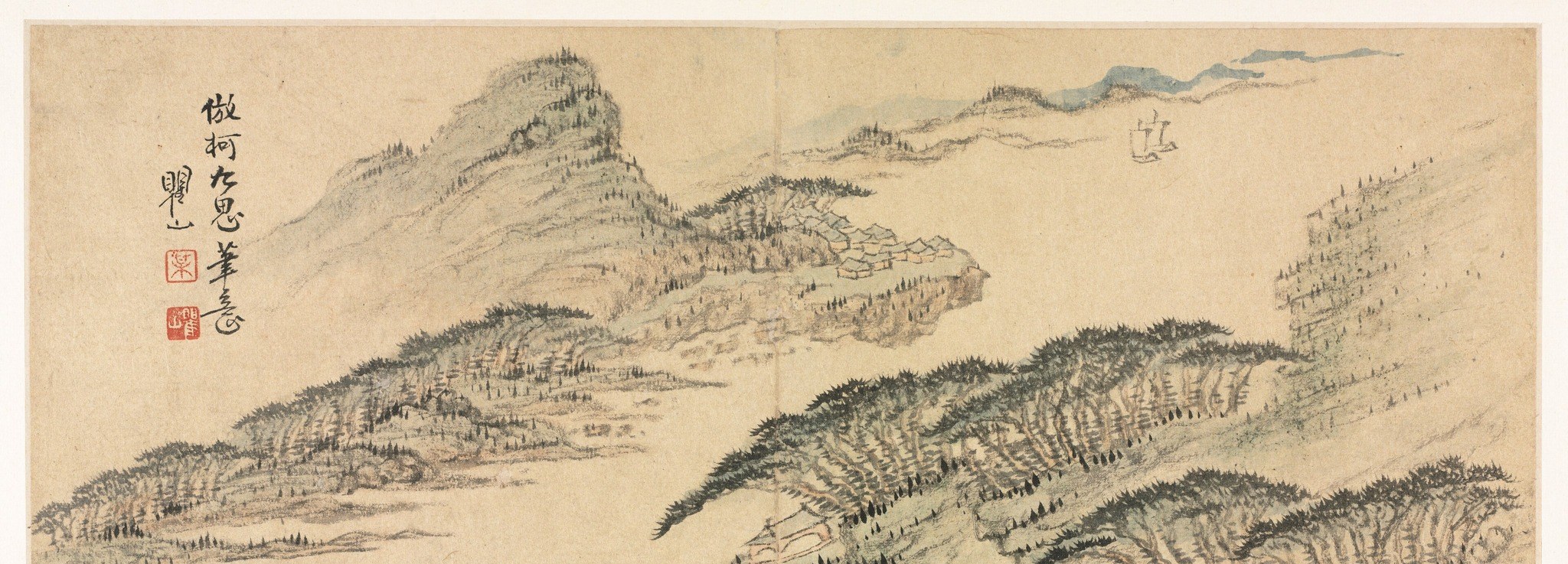 The artist Mei Qing often painted the Yellow Mountain, where he traveled.