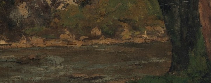 Beyond, a hidden brook reflects the muted sky.