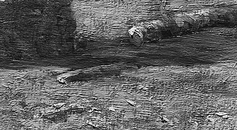 His visible brushstrokes built up the scene, full of atmosphere.