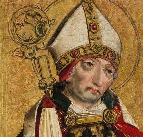 Adalbert on the left. He was a real bishop in Prague.