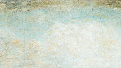He built up the luminous sky with layers of paint.