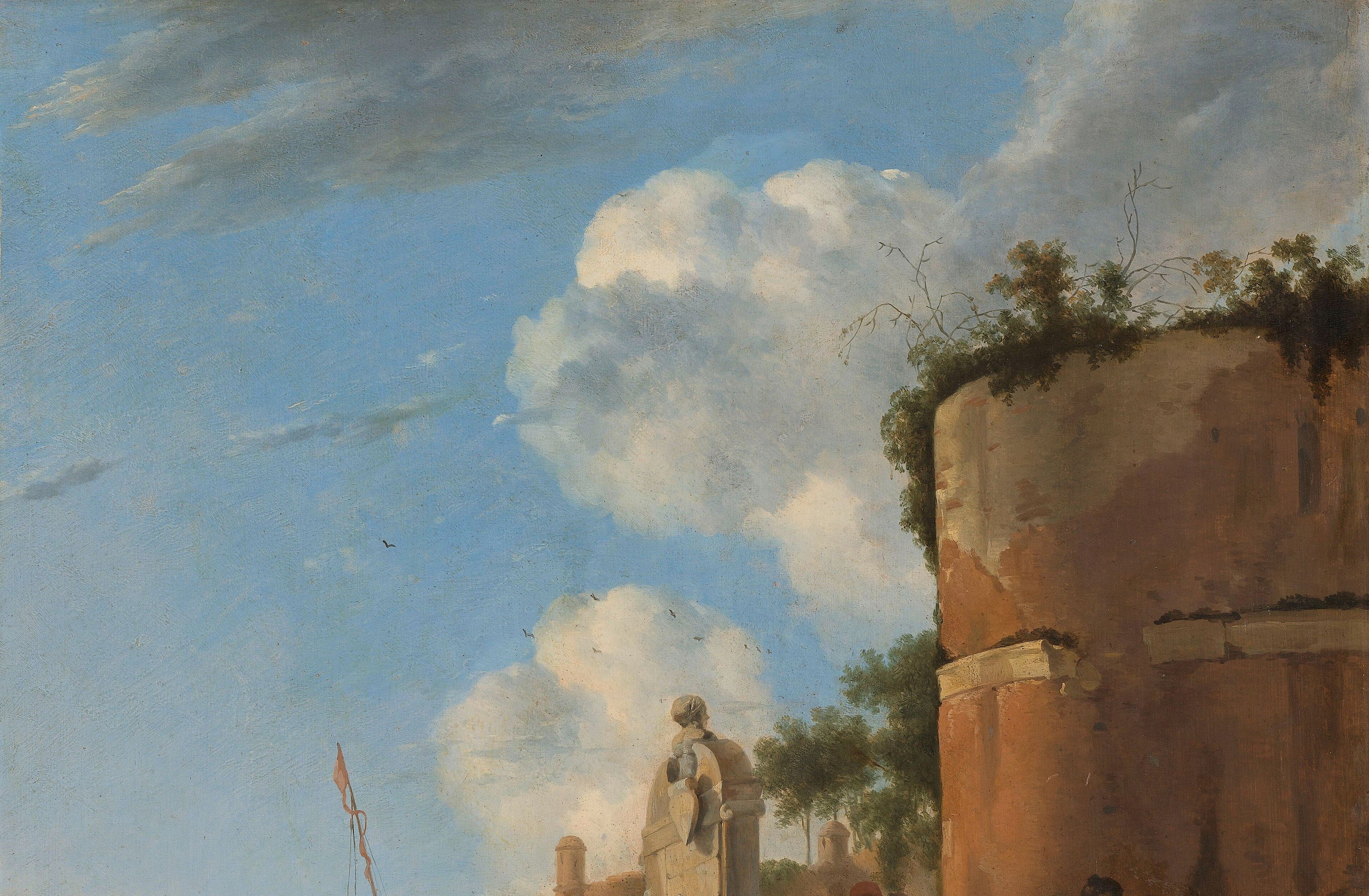 It was painted by Jan Asselijn around 1650.