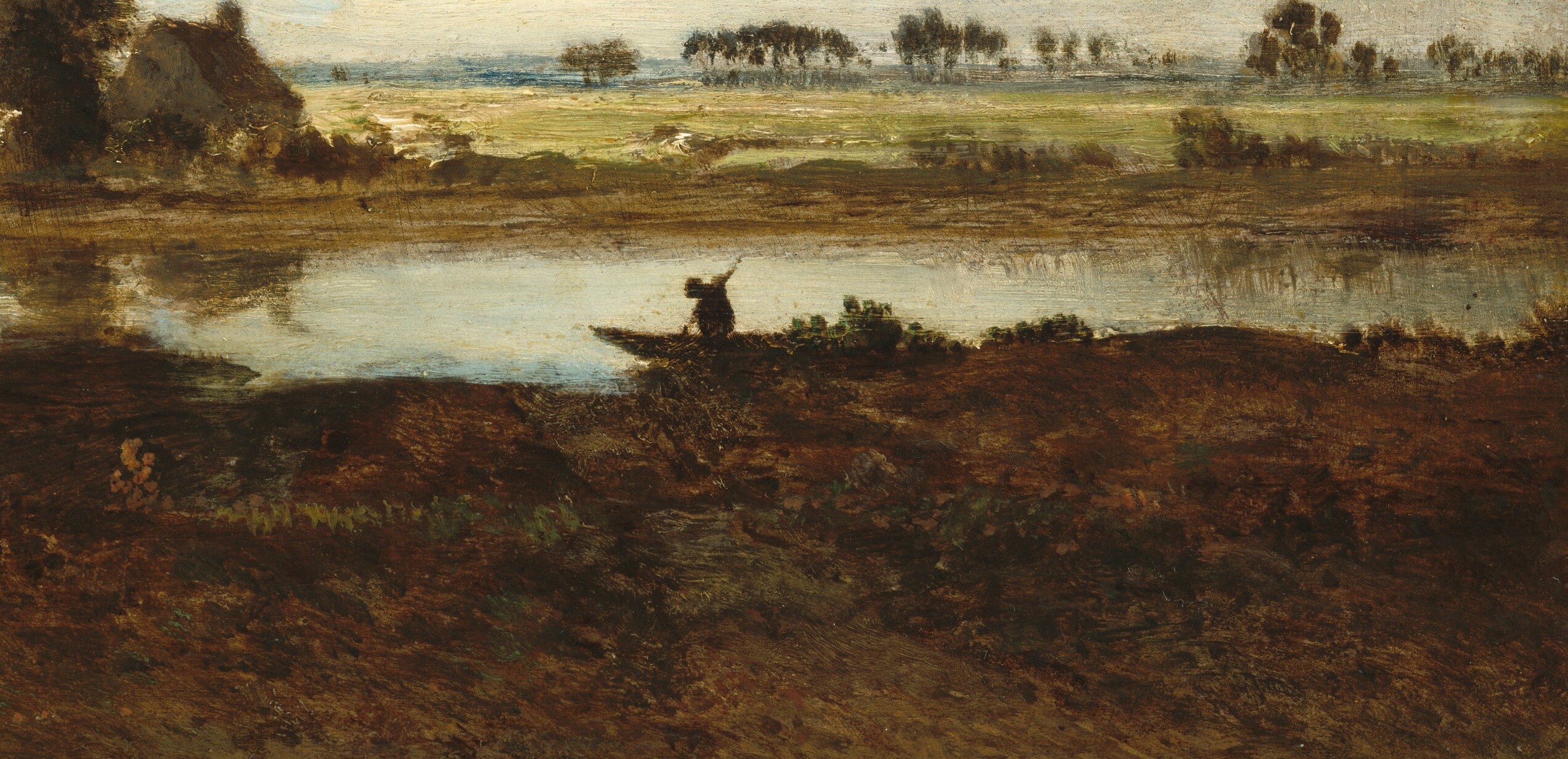 A lone figure in a vast, quiet world.