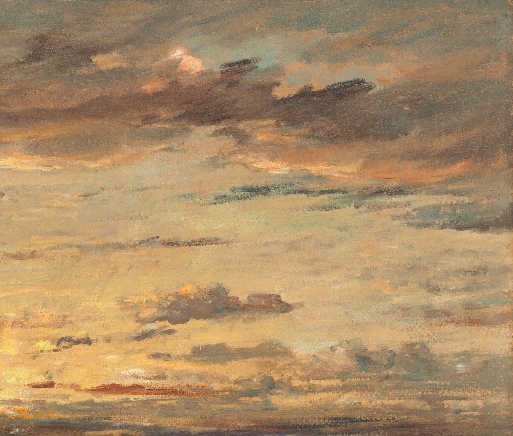 The painter built this atmosphere with thick, expressive brushstrokes.