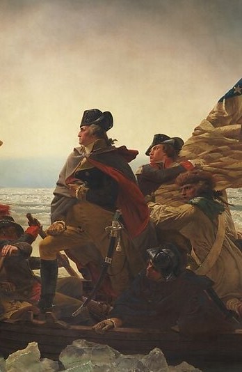 The commanding vertical axis of the entire composition , his erect posture amid the chaos establishes leadership; the diagonal boat line makes his stillness feel miraculous