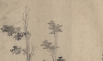 The 'ma' of the composition , the geese fly toward this emptiness. In Japanese aesthetics the void is not absence but potential and invitation; the camera lingering here teaches the concept without explanation.