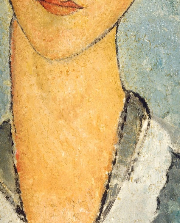 The artist exaggerated her neck.