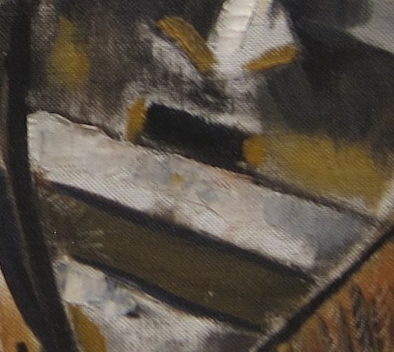 The painter used thick brushstrokes, giving them sculptural form.