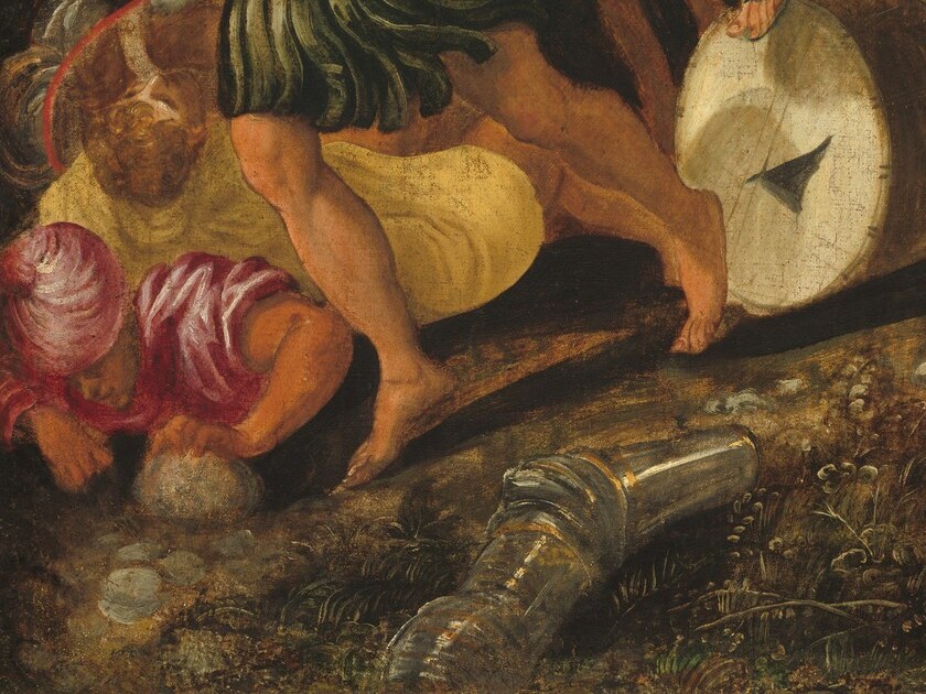 His companions are thrown into disarray by the sudden force.