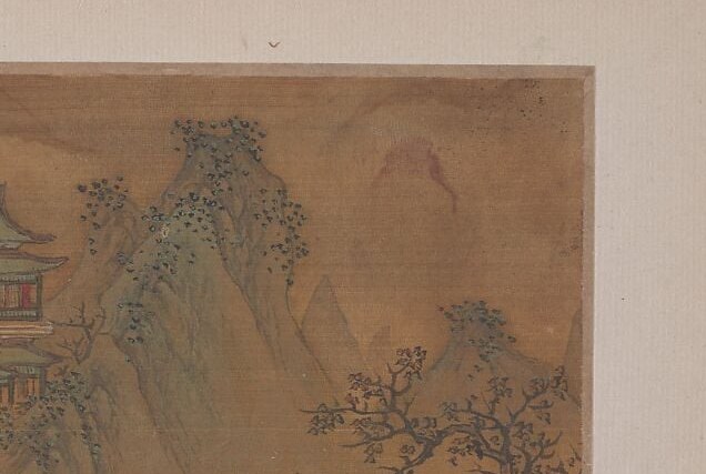The blue-green style uses mineral pigments, layered over ink.