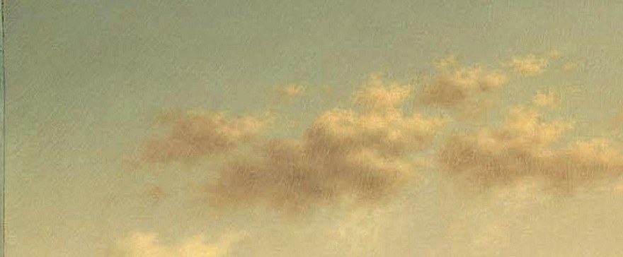 The play of light and shadow on the clouds adds drama and movement to the sky.