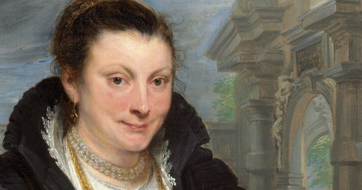 Crisp white against the dark mantle; Van Dyck's ability to render lace , each tiny loop differentiated , is a signature virtuoso passage that separates the master's hand from workshop copies.