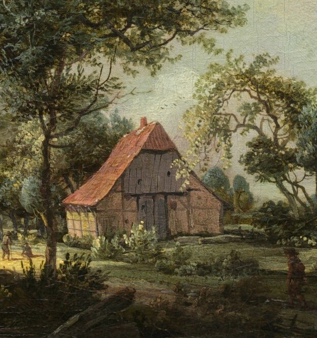 It was painted in 1668 by Meindert Hobbema.