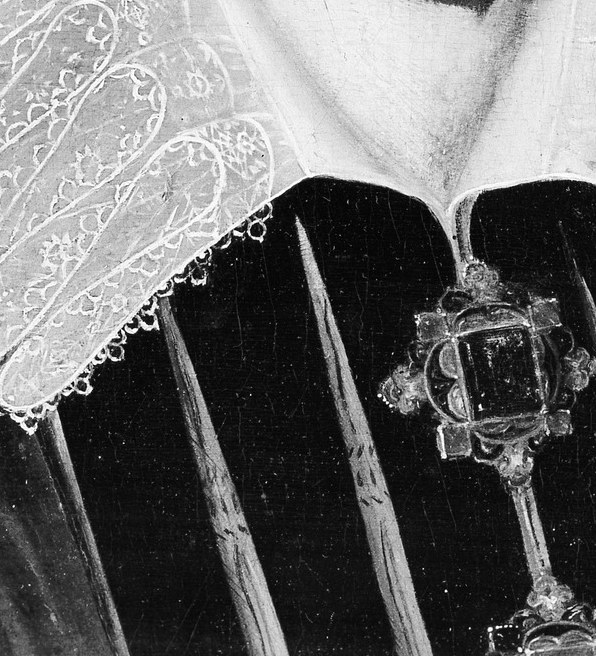 On his chest, the Order of the Holy Spirit. He founded this order himself.