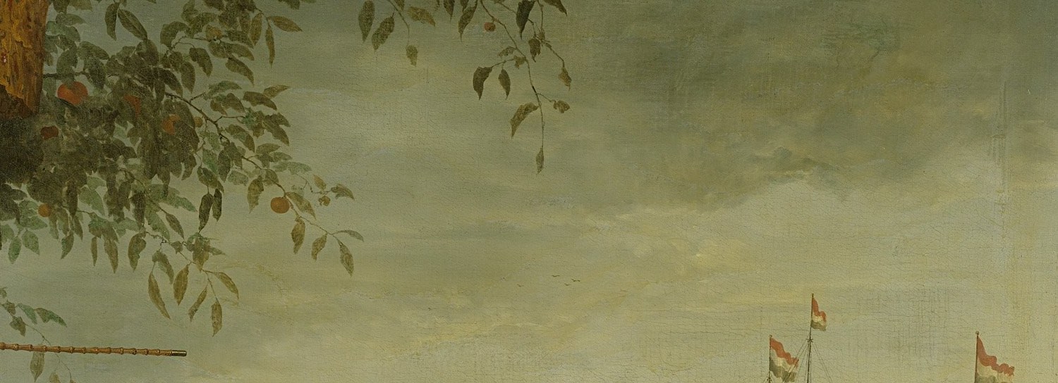 Cuyp's trademark atmospheric light , borrowed from Claude Lorrain , bathes a scene of colonial exploitation in aesthetic grandeur, a visual ideology worth naming explicitly.